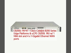 C8200L-1N-4T - Cisco Catalyst 8200 Serisi Edge Platformları ve uCPE C8200L 1RU w / 1 NIM yuvası ve 4 x 1-Gigabit Ethernet WAN portları