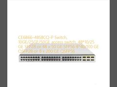CE6866-48S8CQ-P anahtarı, 10GE/25GE/50GE erişim anahtarı, 48*10/25 GE SFP28 veya 48 x 50 GE SFP56 8*40/100 GE QSFP28 veya 8 x 200 GE QSFP56