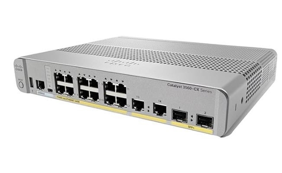 WS-C3560CX-12PD-S Cisco Catalyst 3560-CX 12 portlu kompakt anahtar katmanı 3 POE- 12 x 10/100/1000 Ethernet portları