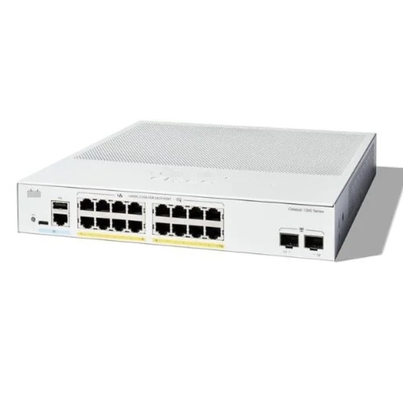 Cisco C1200-16P-2G - Cisco Switches 16x 10/100/1000 PoE+ Portları 120W Güç Bütçesi, 2x Gigabit SFP ile, Rack-montable