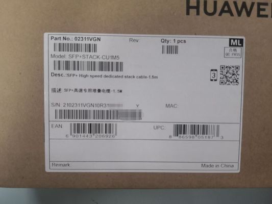 SFP+STACK-CU1M5 02311VGN
Huawei 10G SFP + SFP + Yüksek Hızlı Özel Yüklü Kablo-1.5m