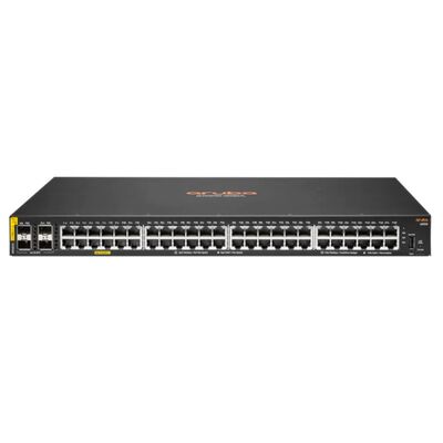 Aruba CX 6000 Yönetilebilir Ethernet Anahtarı, 48 x 10/100/1000 (PoE+) + 4 x Gigabit SFP Portu, 370 W PoE Bütçesi ve İstiflenebilir Tasarım