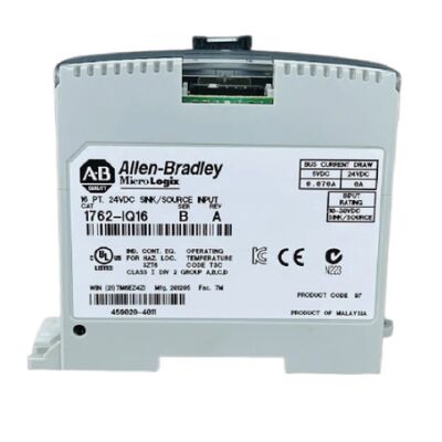 Allen‑Bradley 1762‑IQ16 MicroLogix 16 Noktalı 24V DC Alıcı/Kaynak Dijital Giriş Modülü