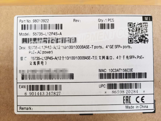 Huawei S5735-L12P4S-A 12 Bağlantı Noktalı Gigabit POE 4 GE SFP Kurumsal Sınıf Anahtarı