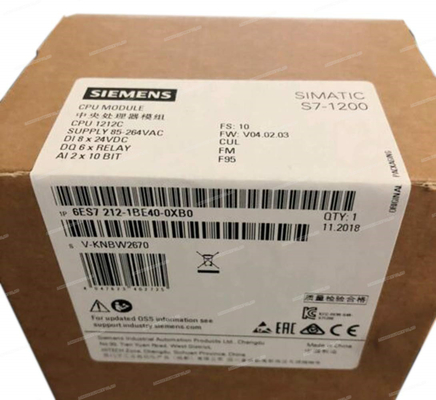 SIEMENS 6ES7212-1BE40-0XB0 PLC Endüstriyel Kontrol orijinal yeni S7-1200 6es7212-1be40-0xb0 Cpu Modülü