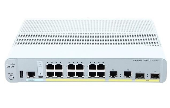 WS-C3560CX-12TC-S Katalizör 3560-CX 12-Port Kompakt Değiştirme Katmanı 3 - 12 X 10/100/1000 Ethernet Portları 2 SFP&amp;2GE Uplinks-