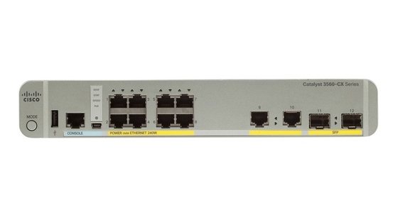 WS-C3560CX-8PC-S 8 - Port Kompakt Değiştirme Katmanı 3 POE- 8 X 10/100/1000 Ethernet Portları