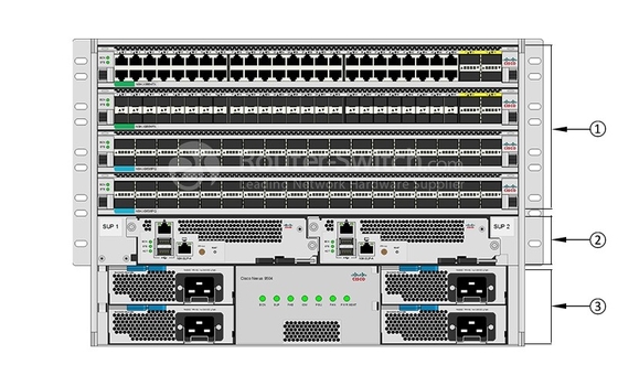 N9K-C9504 Cisco Nexus 9500 Serisi Değiştirici Cisco Nexus 9500 Serisi Değiştirici Şasi 8 hat kart yuvası ile