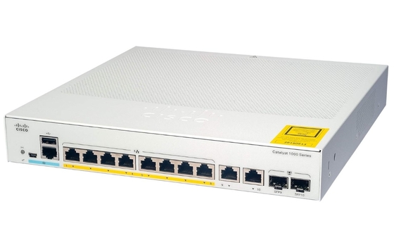 C1000-8T-2G-L Cisco Catalyst 1000 Serisi Değiştiricileri 8x 10/100/1000 Ethernet Portları 2x 1G SFP ve RJ-45 Kombo Uplinks