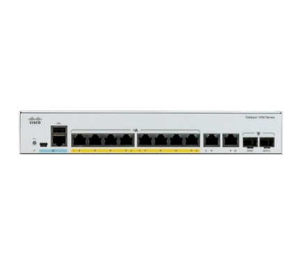 C1000-8FP-2G-L 8x 10/100/1000 Ethernet PoE+ portları ve 120W PoE bütçesi 2x 1G SFP ve RJ-45 kombinasyon bağlantıları