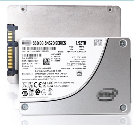 SSDSC2KB019TZ01 Intel D3-S4520 1.92 TB Sabit Durum Sürücüsü - 2.5 &quot;Dahili - SATA (SATA/600)