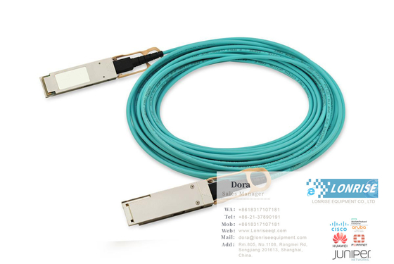 AOC Kabloları 02311KNQ QSFP-100G-AOC-10M Aktif Optik Kablo QSFP28 100G (850nm 10m AOC) kullanıma hazır