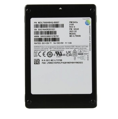 Samsung PM1643A MZILT3T8HBLS-00007 SSD 3.84TB SAS 12Gb/s Yeni