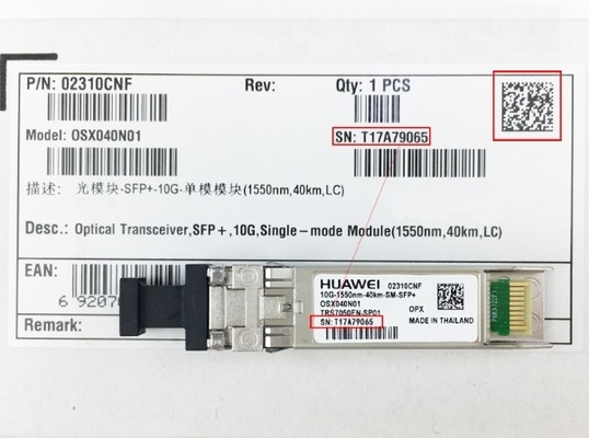 OSX040N01 Huawei Optik Alıcı OSX040N01 02310CNF SFP+ 10G Çok Mod Mod Modülü ((1550nm 40km LC LRM)