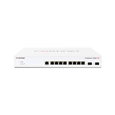 FS-108E-POE Fortinet FortiSwitch 100 Serisi Katman 2 FortiGate anahtar denetleyici uyumlu 8 x GE RJ45 ile PoE + anahtar
