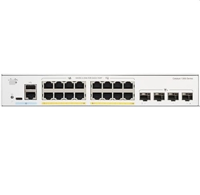 Cisco C1300-16P-4X 16x 10/100/1000 Portlar 120W Güç Bütçesi ile PoE+ Portlar 4x 10 Gigabit SFP+ Rack-Mountable