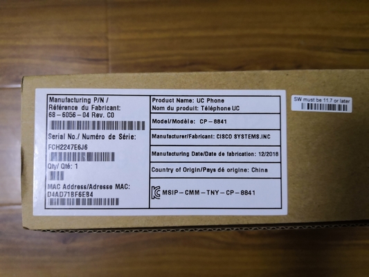 Cisco IP Telefon 8841 CP-8841-K9, 800x480 LCD ve 2 Ethernet Portu ile