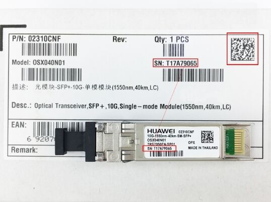 OSX040N01  	Huawei Optik Alıcı-Verici  02310CNF   	
SFP+, 10G, Tek Modlu Modül (1550nm, 40km, LC)