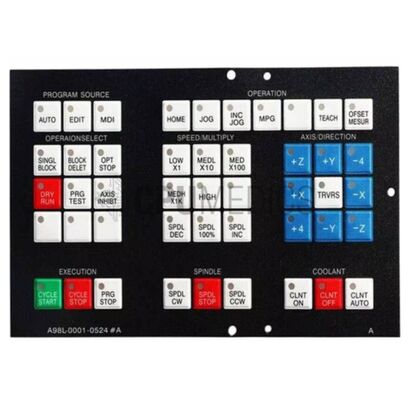Fanuc A98L-0001-0524#A Membran Tuş Takımı (CNC Sistemleri için 42 Tuşlu Operatör Paneli)