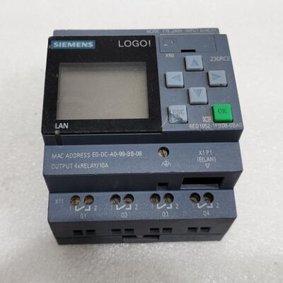 Siemens'in logosu! 230RCE Lojik Modülü, 115/230V AC/DC, 8 DI/4 Röle DO, Ekranlı, Ethernet, Modüler Genişletilebilir