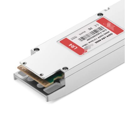 TS-OP-314H-10C/400G OSFP LR4 Fined Top Optical Transceiver, 1310nm dalga boyu ve yüksek yoğunluklu ağ için 10km iletim