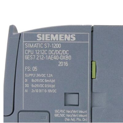 Siemens 6ES7212-1AE40-0XB0 S7-1200 CPU 1212C PLC Modülü 8 Dijital Giriş 6 Transistor Çıkışları ve PROFINET İletişim