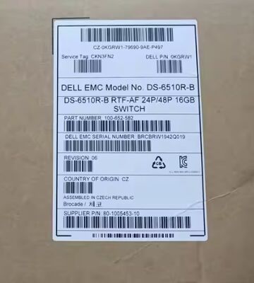 Brocade BR-6510-24-16G-R 24 Bağlantı Noktalı 16G Fibre Channel SAN Anahtarı, 408Gbps, 1U Raf Tipi