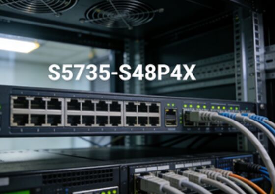Huawei S5735-S48P4X 48 Port Gigabit PoE+ Anahtar, 4×10G SFP+ Uplink, 672Gbps Anahtarlama Kapasitesi, 1U Raf Tipi