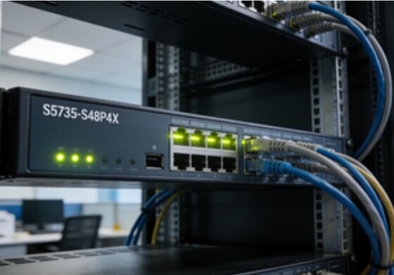 Huawei S5735-S48P4X 48 Port Gigabit PoE+ Anahtar, 4×10G SFP+ Uplink, 672Gbps Anahtarlama Kapasitesi, 1U Raf Tipi