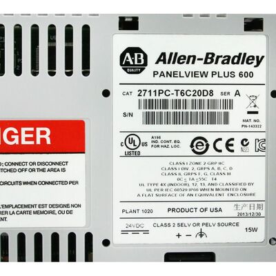 Allen-Bradley 2711PC-T6C20D8 PanelView Plus 6 Kompakt 600 HMI Terminali Dokunmatik Ekran Ethernet RS232
