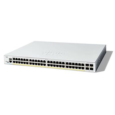 C1300-48P-4G, Cisco C1300 Anahtarı, 48x PoE+ 370W/4x SFP/Raf Montajı