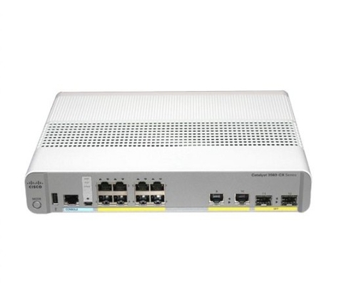 WS-C3560CX-8TC-S 8-Port Kompakt Değiştirme Katmanı 3 - 8 X 10/100/1000 Ethernet Portları 2 SFP&2GE Uplinks- Data IP Base