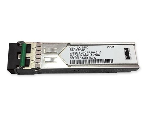 GLC-ZX-SMD Uyumlu 1000BASE-ZX SFP 1550nm 80km Endüstriyel DOM Duplex LC SMF Alıcı Modülü