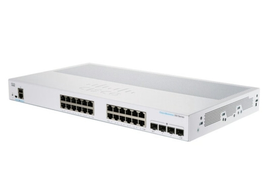 CBS350-24P-4X Cisco Business 350 Switch 24 10/100/1000 PoE+ Portları 195W Güç Bütçesiyle 4 10 Gigabit SFP