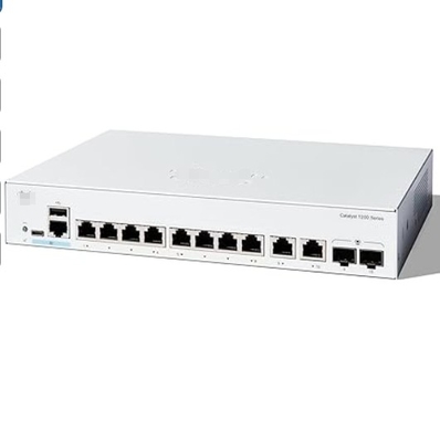 C1200-8P-E-2G Cisco Switches 8x 10/100/1000 PoE+ Portları 67W Güç Bütçesiyle 2x Gigabit Bakır/SFP Kombine Portları, Rack Montajlı