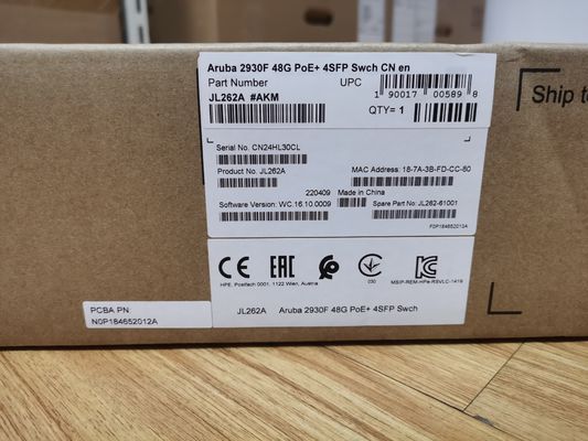 JL262A	
Aruba 2930F 48G PoE+ 4SFP Anahtarı