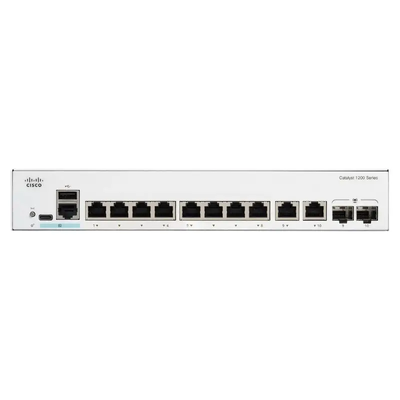 Cisco C1300-8FP-2G Catalyst 1300 8 Bağlantı Noktalı PoE+ Gigabit Anahtarı, 2 GE Combo Uplink ile